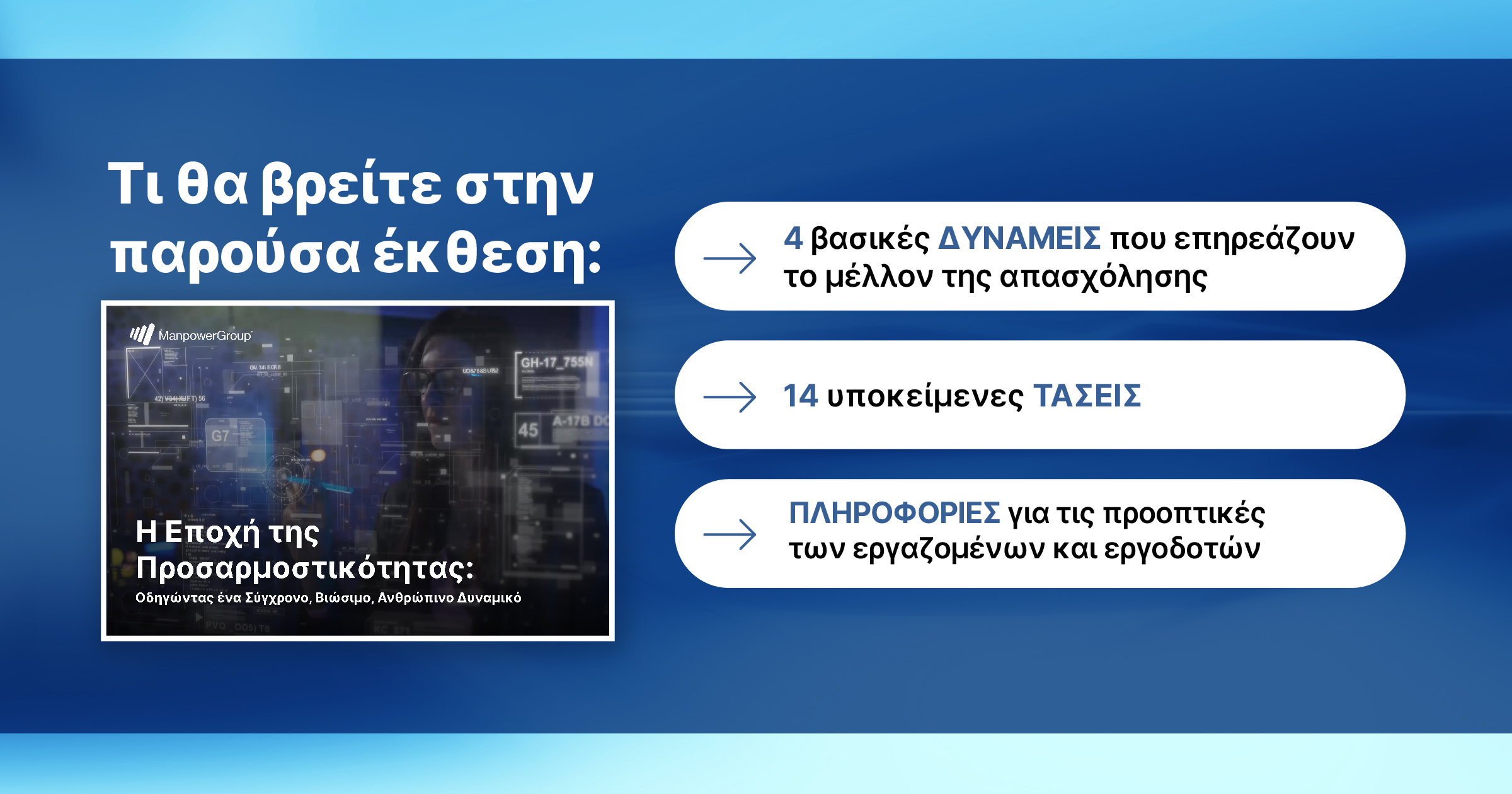 ManpowerGroup: 14 βασικές τάσεις του κόσμου της απασχόλησης που περιγράφουν την «Εποχή της Προσαρμοστικότητας»