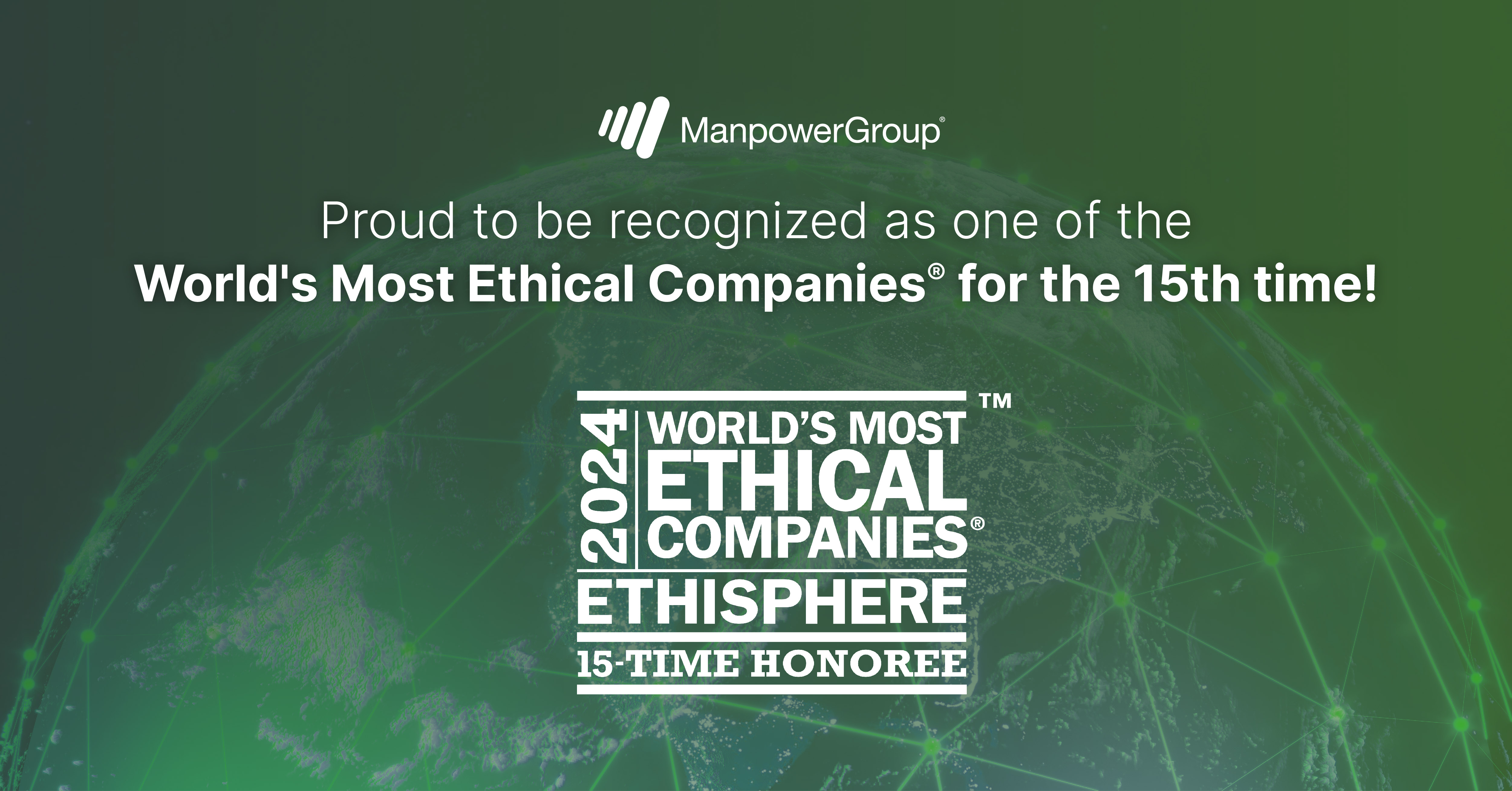 Ο όμιλος ManpowerGroup ανακηρύχθηκε για 15η φορά ως μια από τις πιο ηθικές εταιρείες στον κόσμο